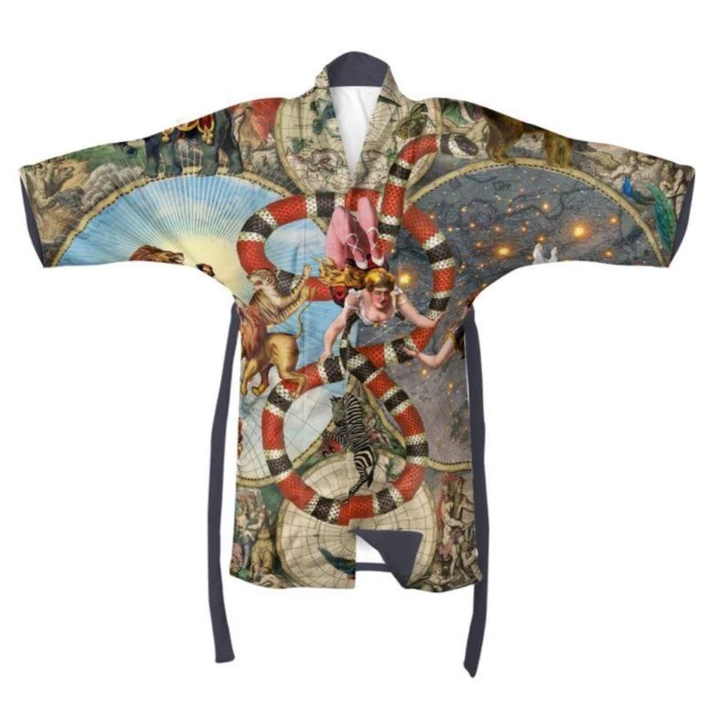 Le Cirque Du Monde Silk Kimono By Myrtle & Mary 3 Le Cirque Du Monde Silk Kimono By Myrtle & Mary