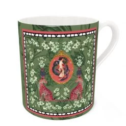 Mishcka Bone China Mug - Green By Myrtle & Mary
