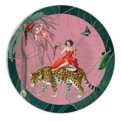 Mary Bone China Plate - Pink & Purple By Myrtle & Mary