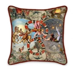 Le Cirque Du Monde Silk Cushion By Myrtle & Mary