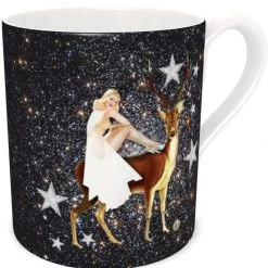 Festive Celeste Bone China Coffee Cup By Myrtle & Mary