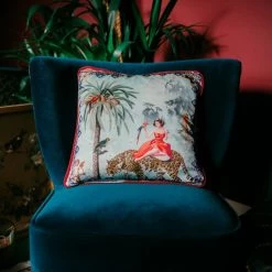 Mary Silk Cushion - Turquoise By Myrtle & Mary -Myrtle & Mary Sales Shop di5lg97m2gdux0k50ots