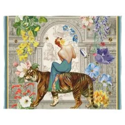 Tigerlily Ecru Silk Satin Scarf By Myrtle & Mary
