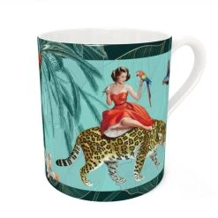Mary Large China Mug - Multicolour By Myrtle & Mary