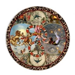 Le Cirque Du Monde China Plate With Leopard Trim By Myrtle & Mary