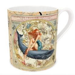 Aquarius Zodiac Bone China Mug By Myrtle & Mary