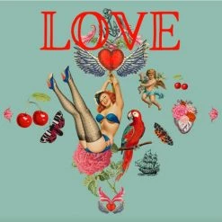 Cherry Love Bomb Print - So Retro By Myrtle & Mary