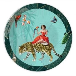 Mary Bone China Plate - Turquoise By Myrtle & Mary