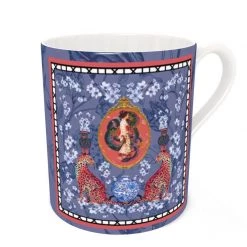 Mishcka Bone China Mug - Blue By Myrtle & Mary