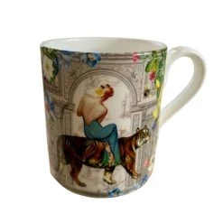 Tigerlily Bone China Coffee Cup-Ecru By Myrtle & Mary -Myrtle & Mary Sales Shop rvqnwtocfstlk0h9lfbi
