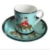 Mary Turquoise Bone China Espresso Cup & Saucer By Myrtle & Mary