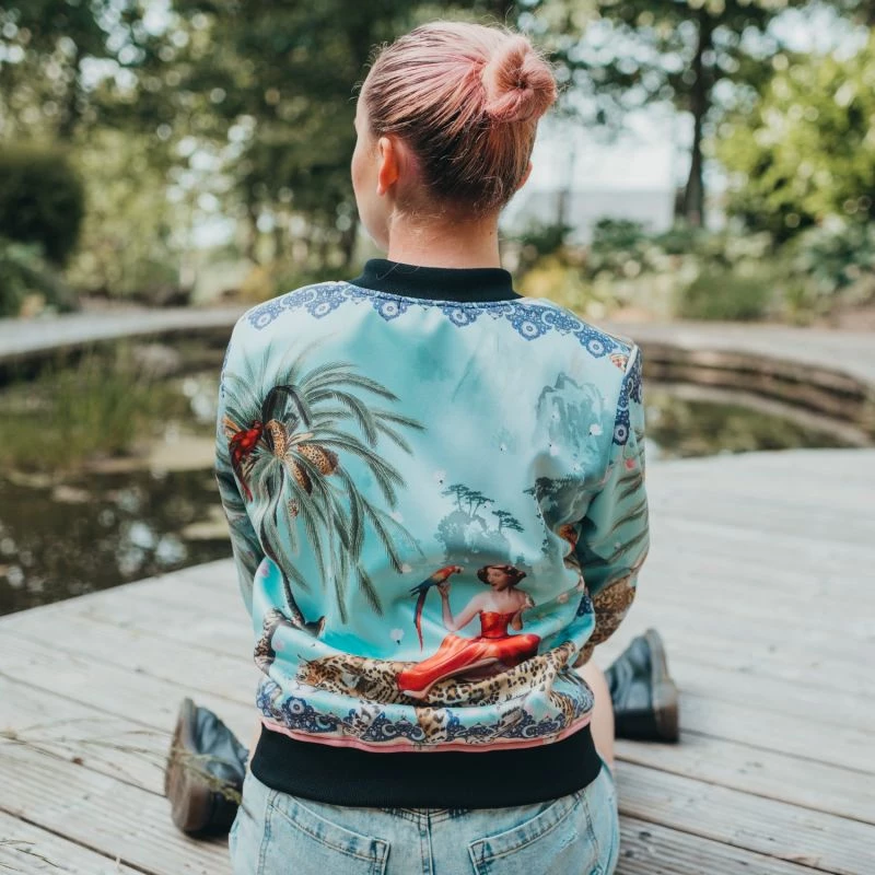 Mary Bomber Jacket - Blue By Myrtle & Mary 4 Mary Bomber Jacket - Blue By Myrtle & Mary - Image 2