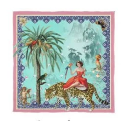 Mary Silk Satin Scarf - Green By Myrtle & Mary