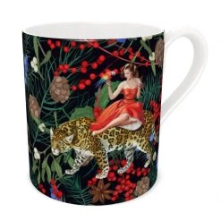 Festive Mary Bone China Coffee Cup By Myrtle & Mary