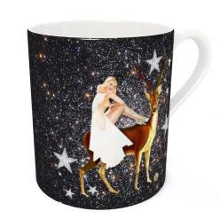 Festive Celeste Large China Mug By Myrtle & Mary