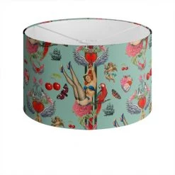 Cherry Love Bomb Drum Lampshade So Retro By Myrtle & Mary