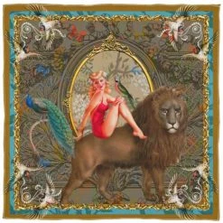 Myrtle Gold Real Silk Georgette Scarf By Myrtle & Mary